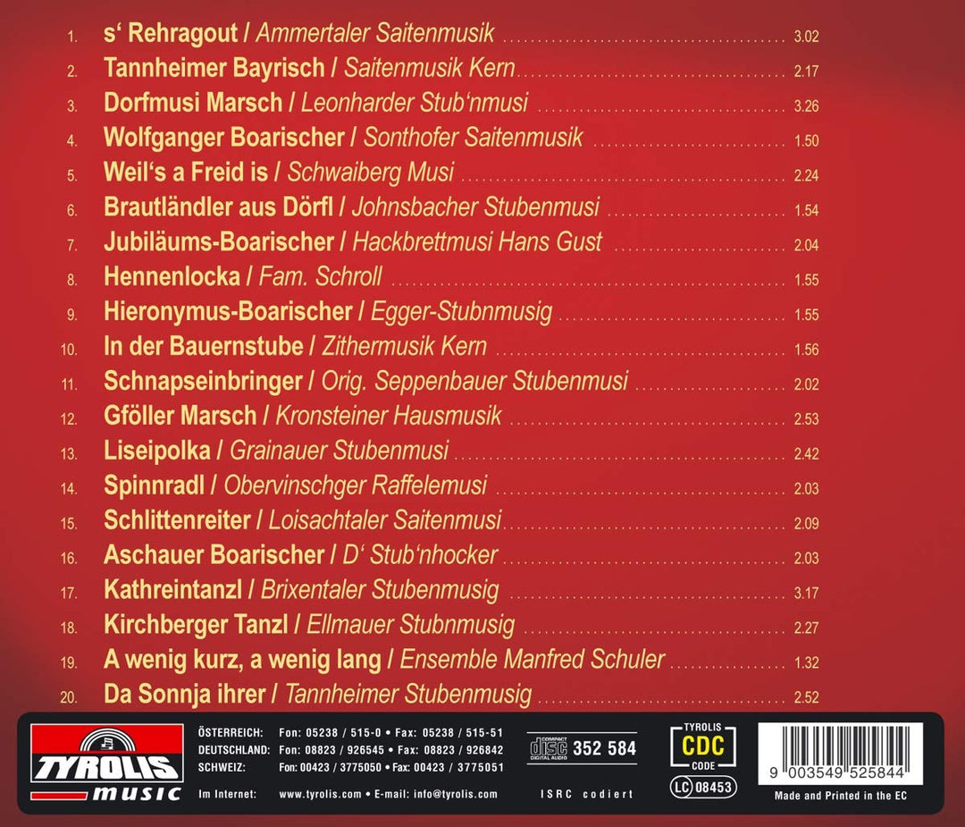 Alpenländische Stubenmusik; Instrumental; Echte Volksmusik; Stubenmusig; Stubenmusi; Hausmusik; Hack