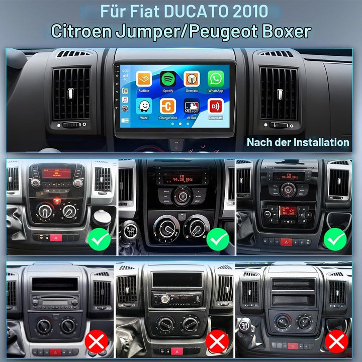 Inefala Android Autoradio für FIAT Ducato/Citroën Jumper/Peugeot Boxer 2010 | Android 15,2G+64G,9 Zo