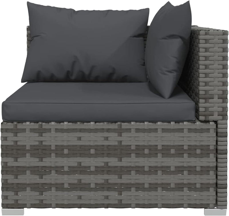 Gecheer 2-Sitzer-Sofa mit Kissen Terrassensofa Gartensofa Ecksofa Lounge Gartensofa Gartenmöbel Gart