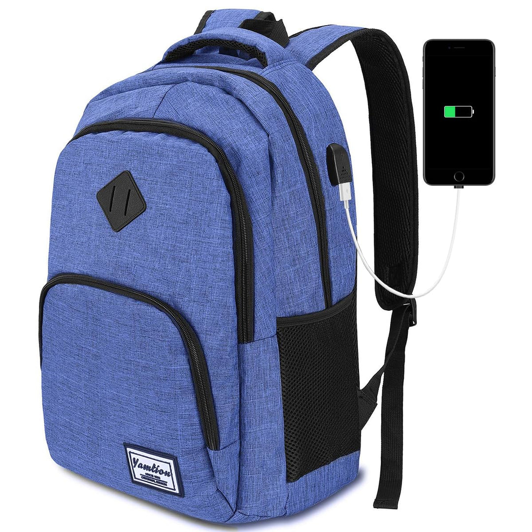 YAMTION Rucksack Herren und Damen,Gross 17.3 Zoll Schultasche Schulranze Schulrucksack Jungen Teenag