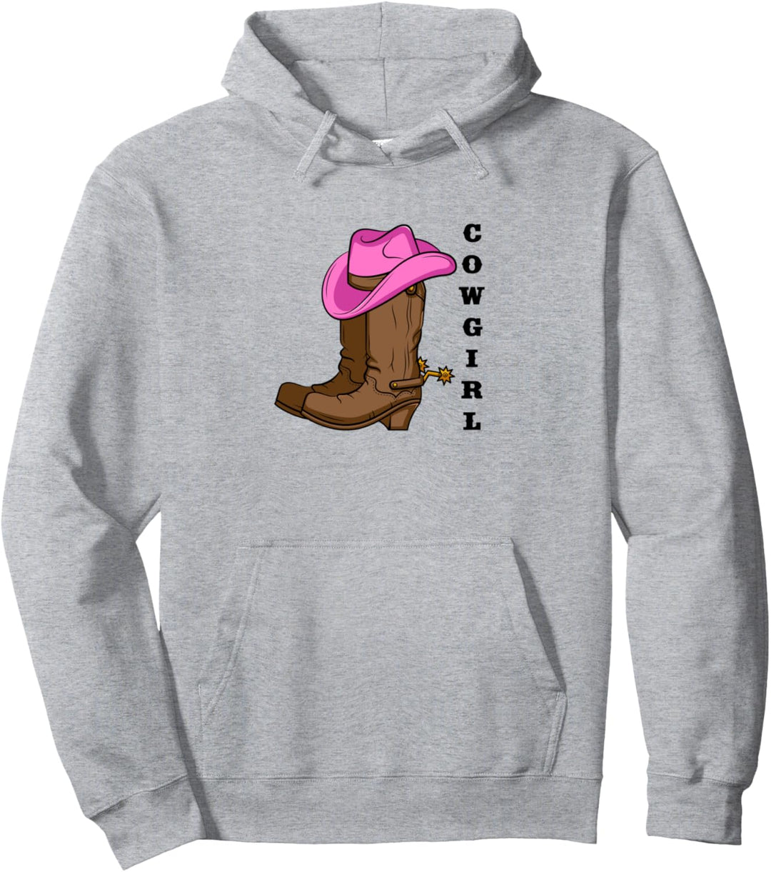 Cowgirl Stiefel Western Rodeo Hut Sporen Pullover Hoodie