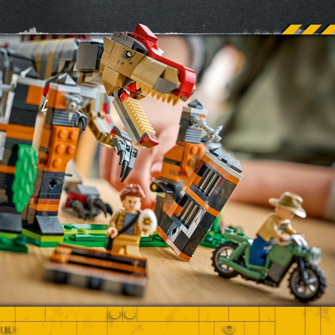 LEGO Jurassic World Flucht des Spinosaurus - Spielzeug-Dino - Bauset mit beweglichem Dinosaurier und