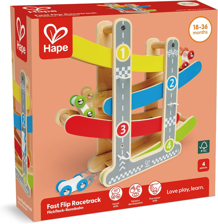 Hape E0438 - Flickflack-Rennbahn, Holzspielzeug