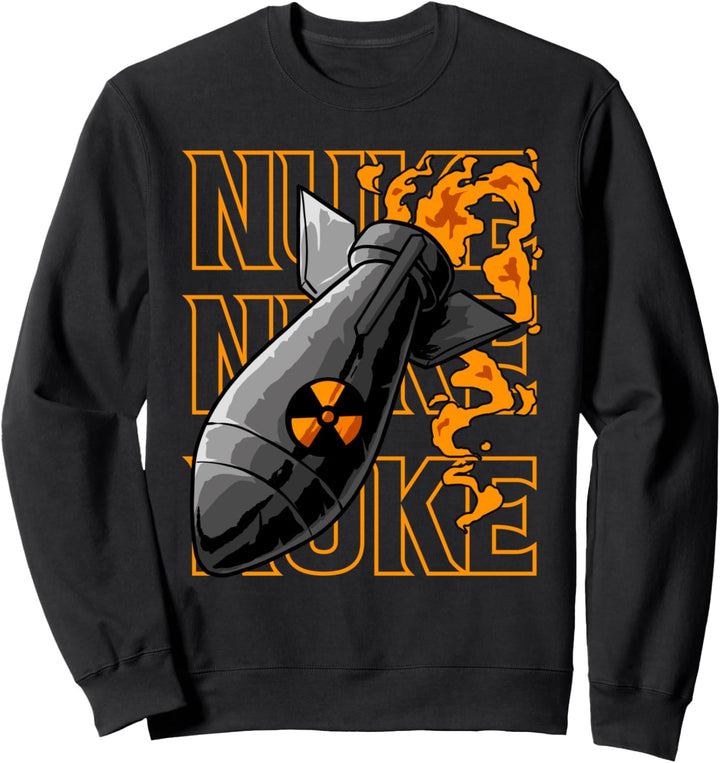 Nuke – Atomic Bomb – Bold Nuclear Bomb Graphic Tee Sweatshirt
