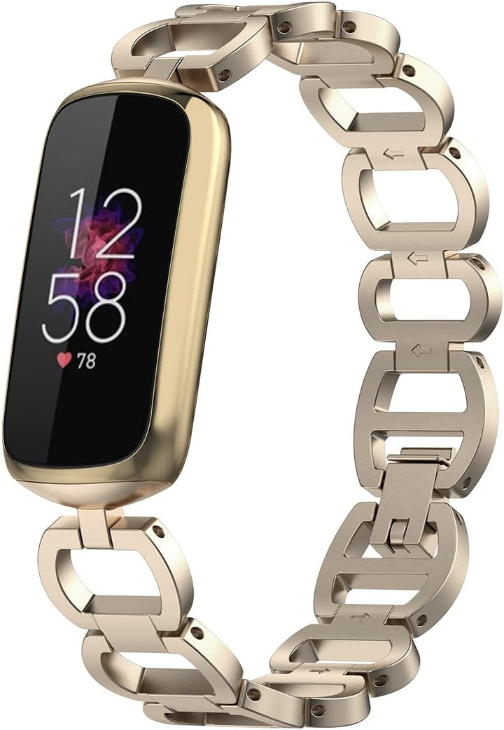 Chofit Armbänder kompatibel mit Fitbit Luxe Armband, klassisches Metall Edelstahl Armband Armbänder