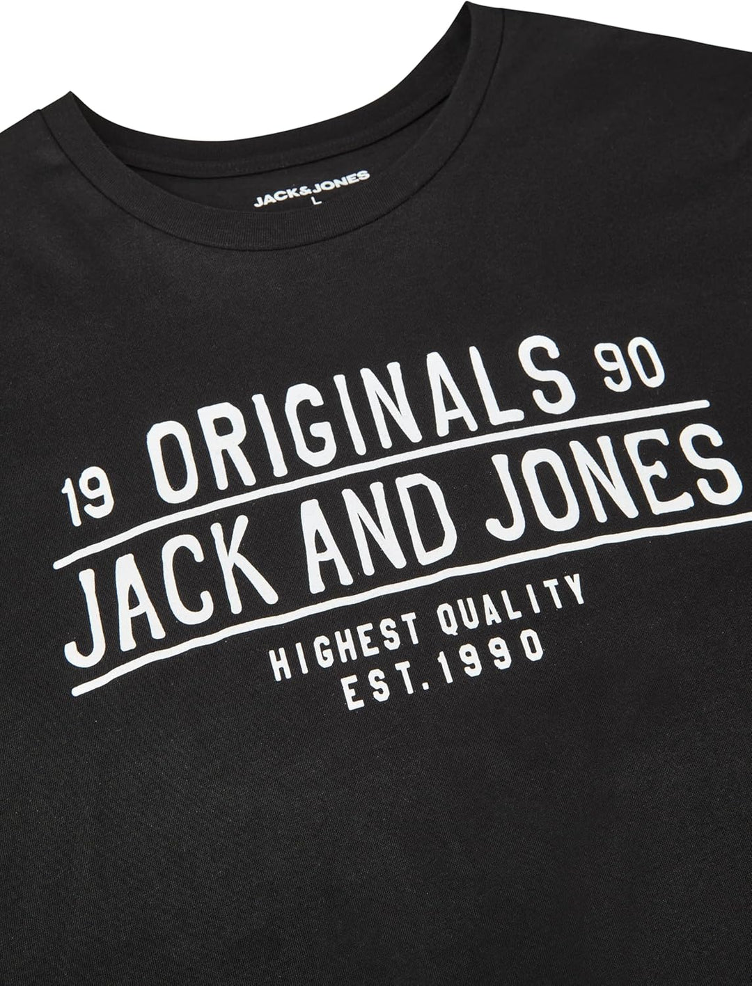 JACK & JONES JJLINO T-Shirt 4er Pack Rundhals Kurzarm Shirt Regular Fit Print Sommer 100% Baumwolle