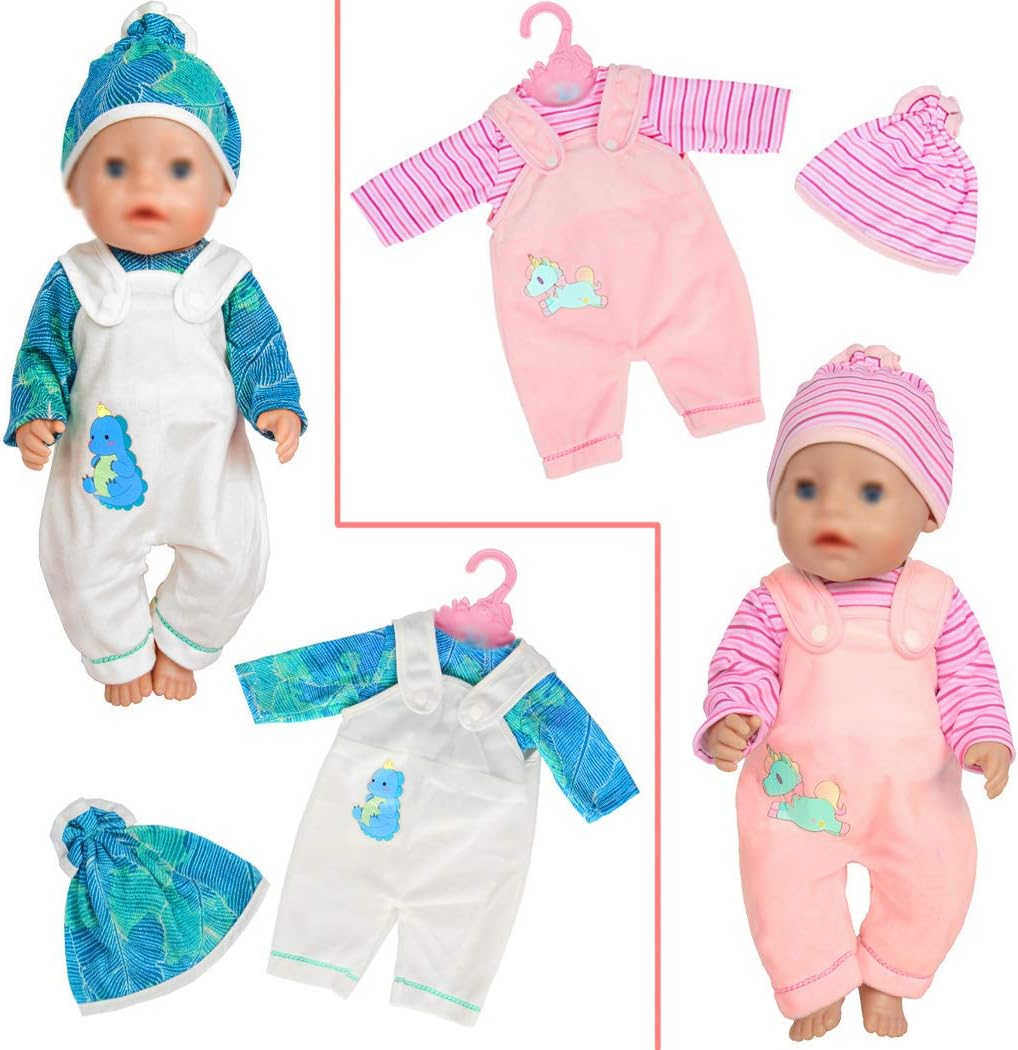ebuddy 10 Sets Puppenkleider Outfits für 14 bis 16 Zoll Neugeborene Babypuppen und für 18 Zoll ameri
