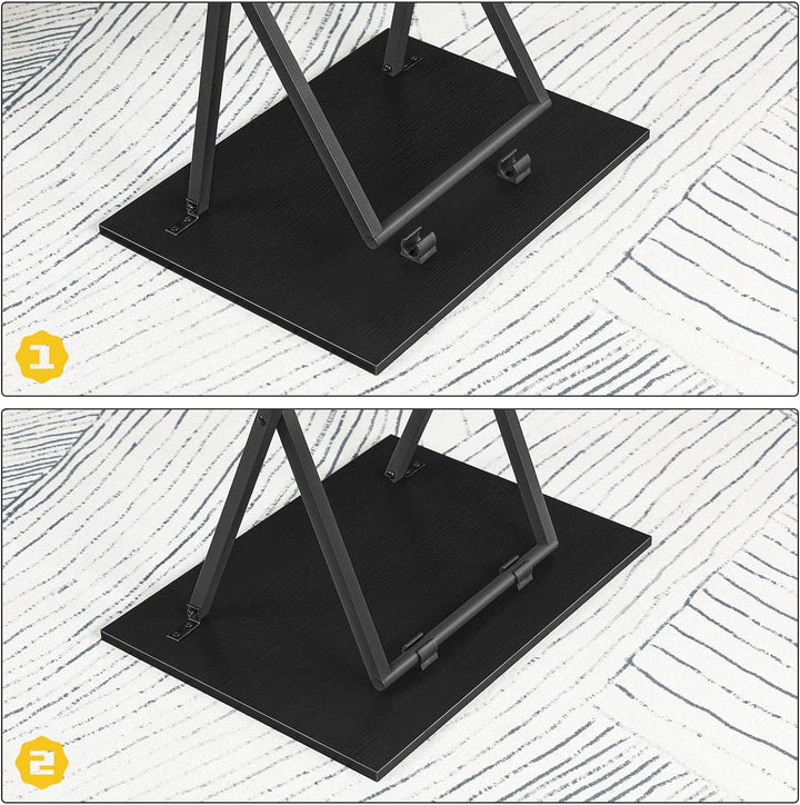 HOOBRO Beistelltisch Klappbar, Kleiner tabletttisch, TV Tray 2er Set, klapptisch Snack Tisch Industr