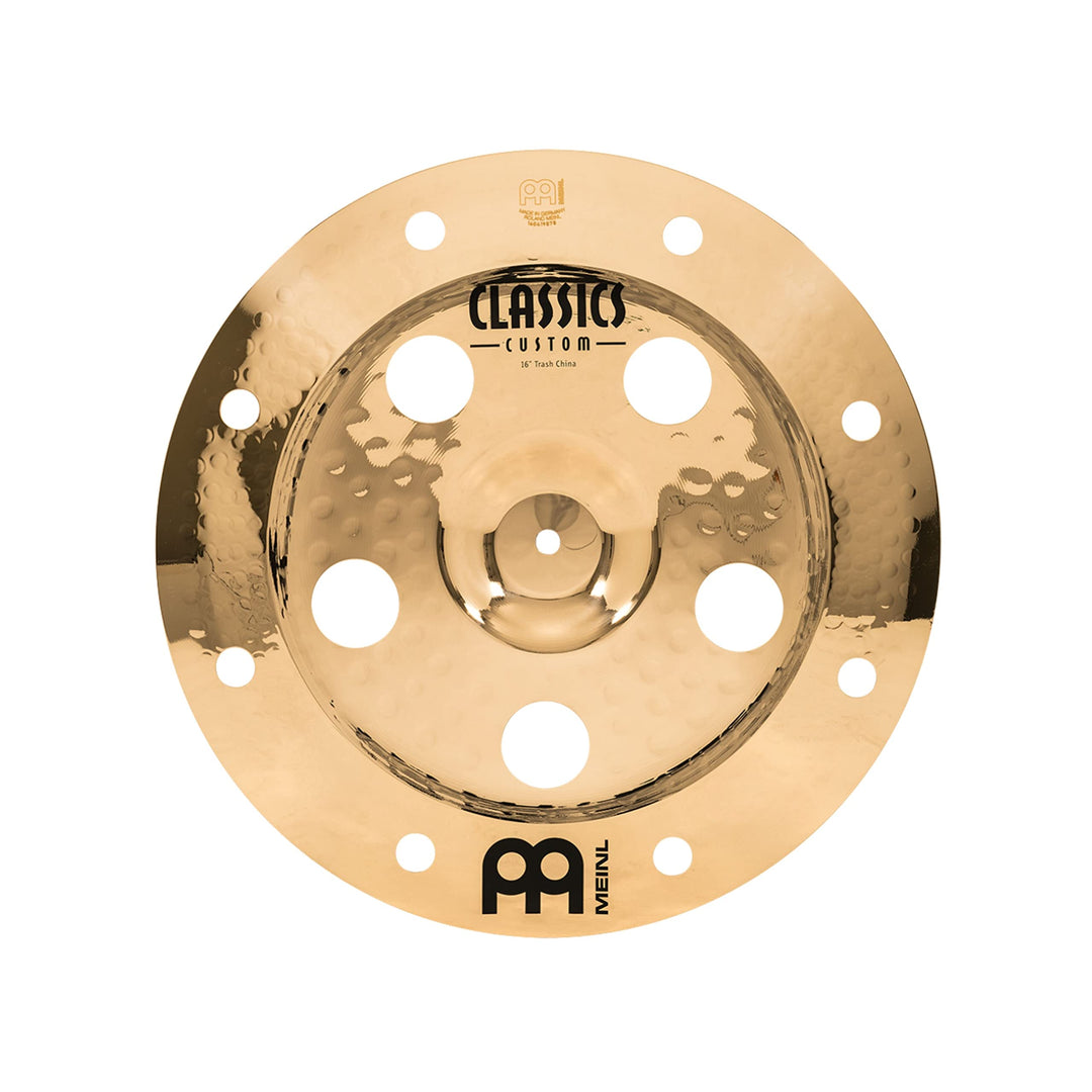 Meinl Cymbals Classics Custom Brilliant Trash China 16 Zoll (Video) Schlagzeug Becken (40,64cm) B12