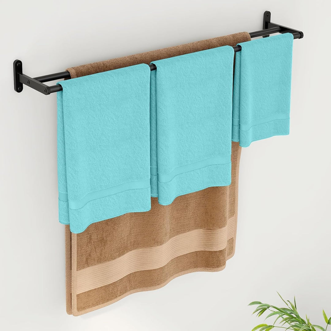 YUMORE Handtuchhalter Doppel 80CM Handtuchstange Wand Edelstahl Badetuchhalter 2 Stangen Badezimmer