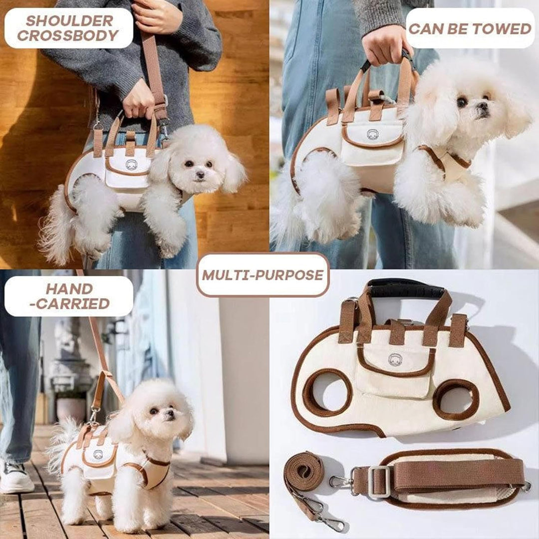 Hund Rucksack | Hunderucksack mit Einer Snacktasche,Tragbarer Haustiertragebeutel Verstellbarer Ausf