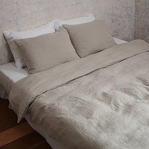 LinenMe 240 x 220 cm Vorgewaschenes naturfarbenes Leinen-Duvet 0296308 220 x 240 cm, 220 x 240 cm