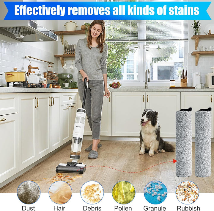 Ersatz Bürstenwalzen für Tineco Floor ONE S3/iFloor 3 Breeze Akku Nass Trockensauger Rollen für Tine
