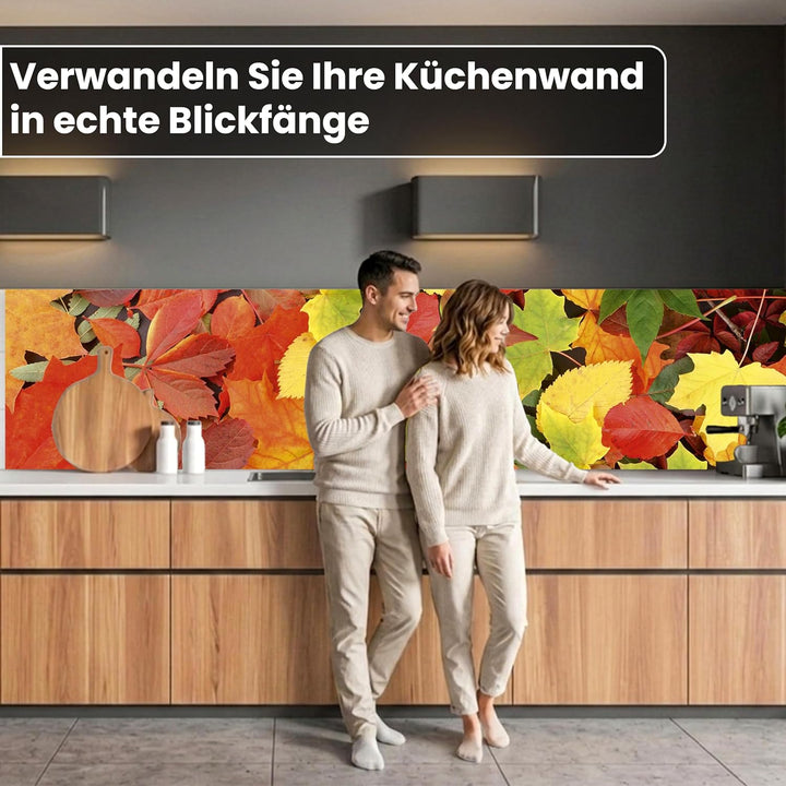 DIMEX Küchenrückwand Folie selbstklebend BLÄTTER | Klebefolie - Dekofolie - Spritzschutz für Küche |