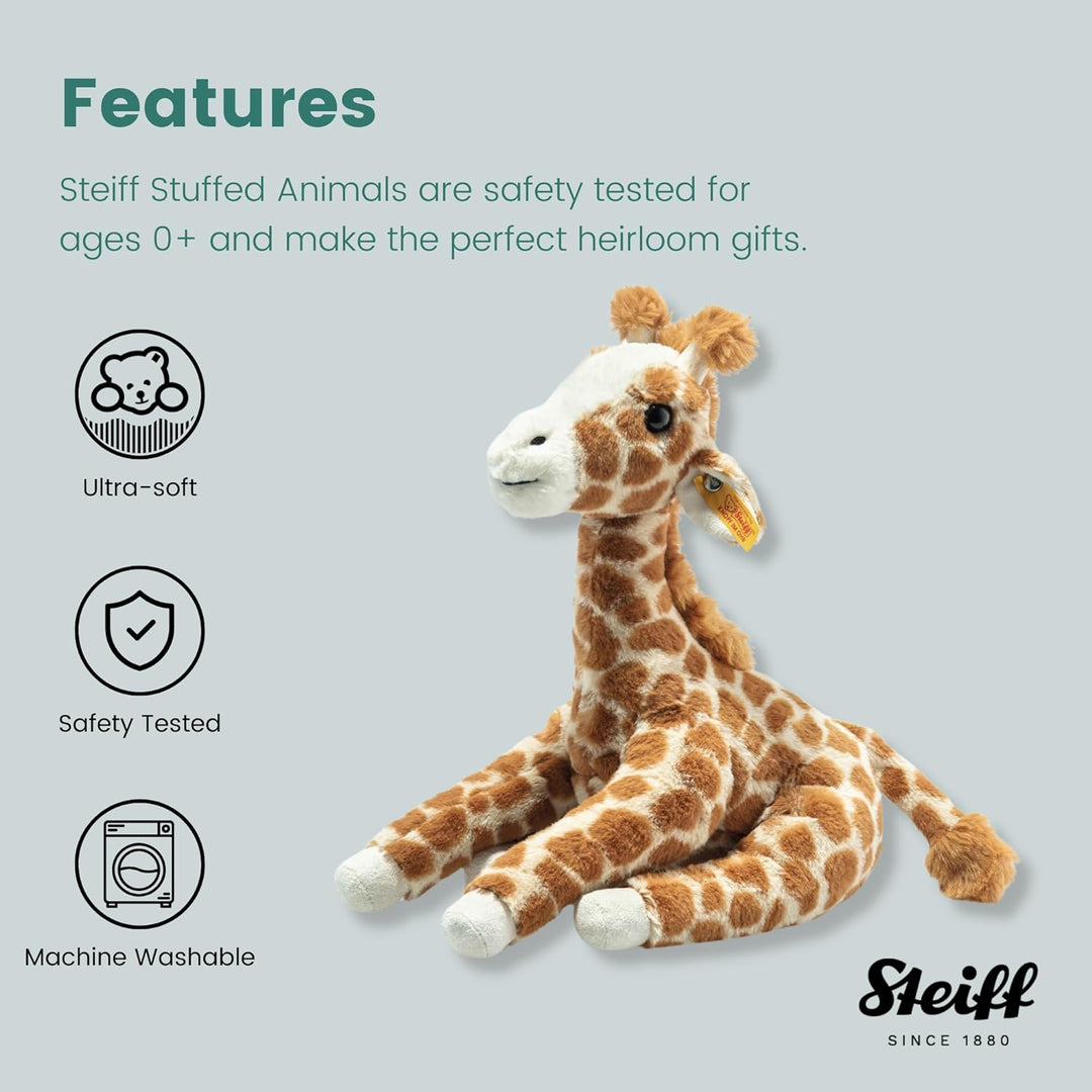 Steiff Gina Giraffe - 25 cm - Kuscheltier - Hellbraun gefleckt, Honey Yellow, 067631