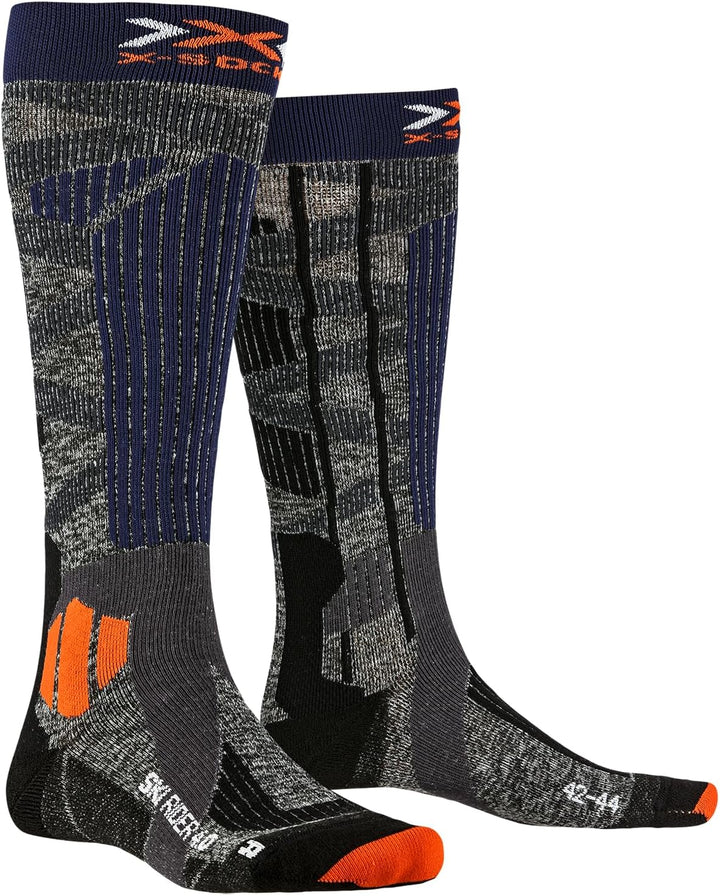 X-Socks Ski Rider 4.0 Skisocke, stone grey melange/x