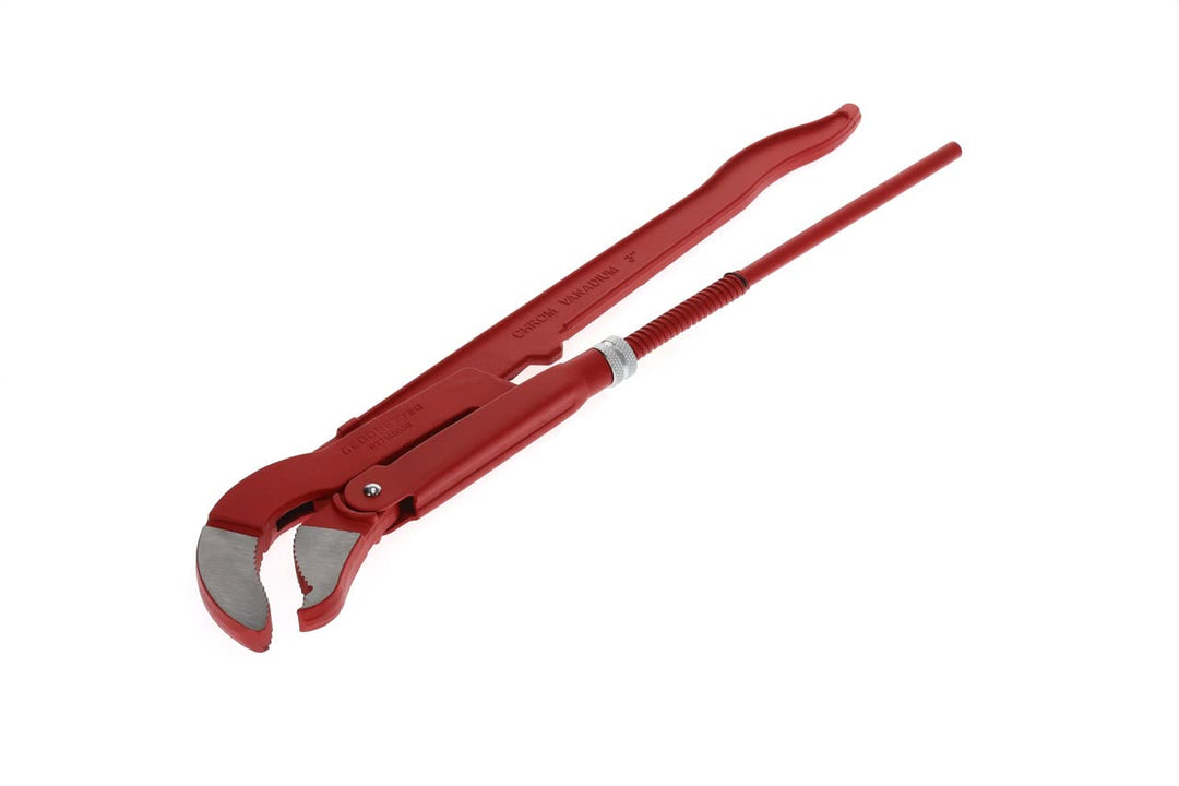 GEDORE red 45degree abgewinkelte Eck-Rohrzange, Spannweite 103 mm/3 Zoll, S-Maul, massiv, Zahnung ve