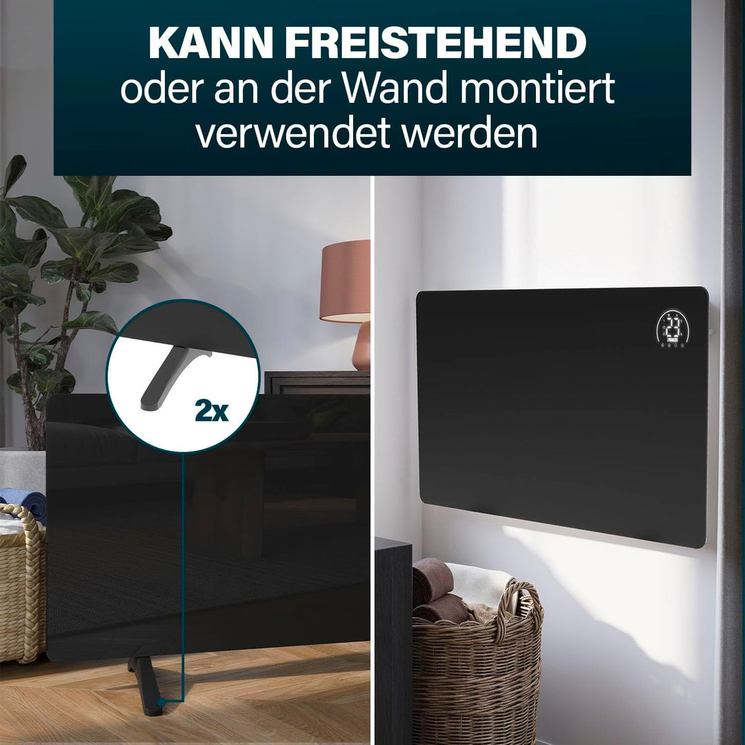 Princess Infrarot-Heizung Connected - Carbon Crystal - Flacher Wandheizkörper - 480 W - Einstellbare