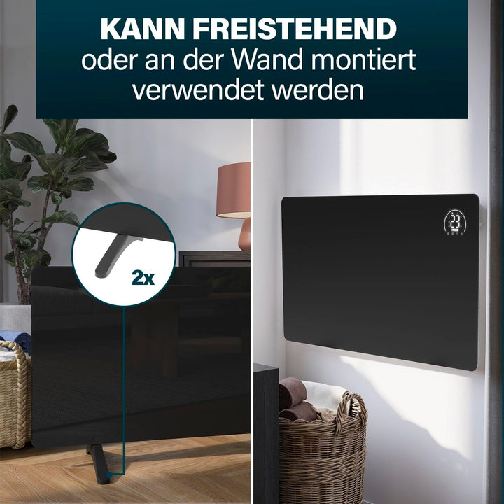Princess Infrarot-Heizung Connected - Carbon Crystal - Flacher Wandheizkörper - 480 W - Einstellbare