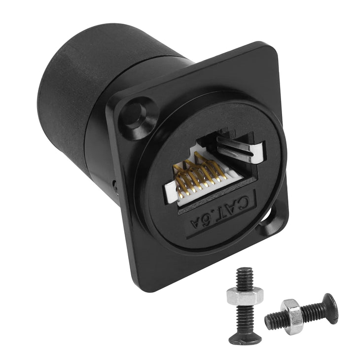 QIANRENON RJ45 Panel Montage Adapter Geschirmt RJ45 8P8C Buchse auf Buchse Netzwerk Steckverbinder C