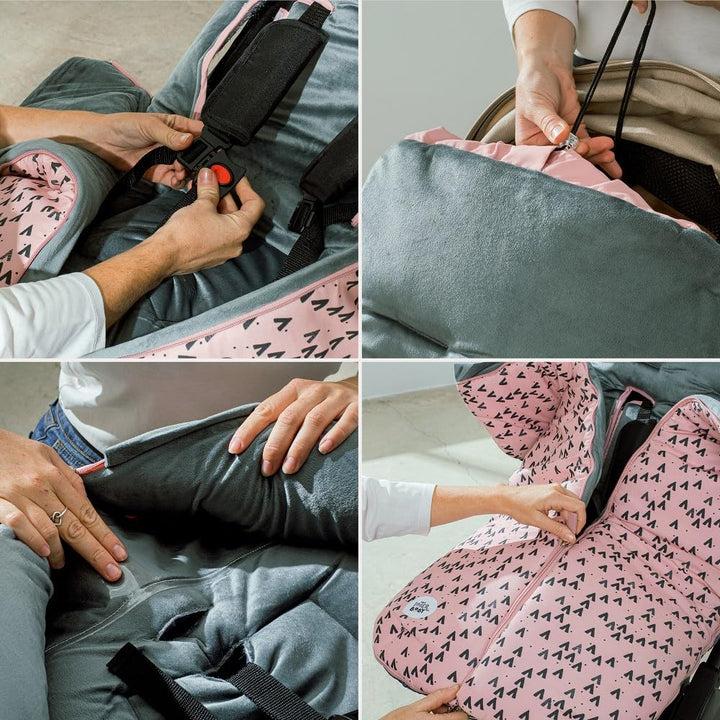 Universal WinterFusssack "Montan" für Kinderwagen, rosa