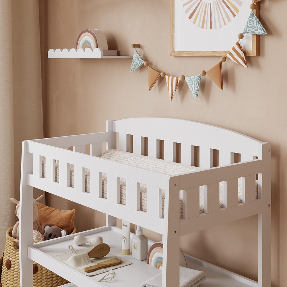 Vicco Wickeltisch Nesty, Weiss, 89 x 99.5 cm, als Aufsatz für Standard-Kommoden verwendbar