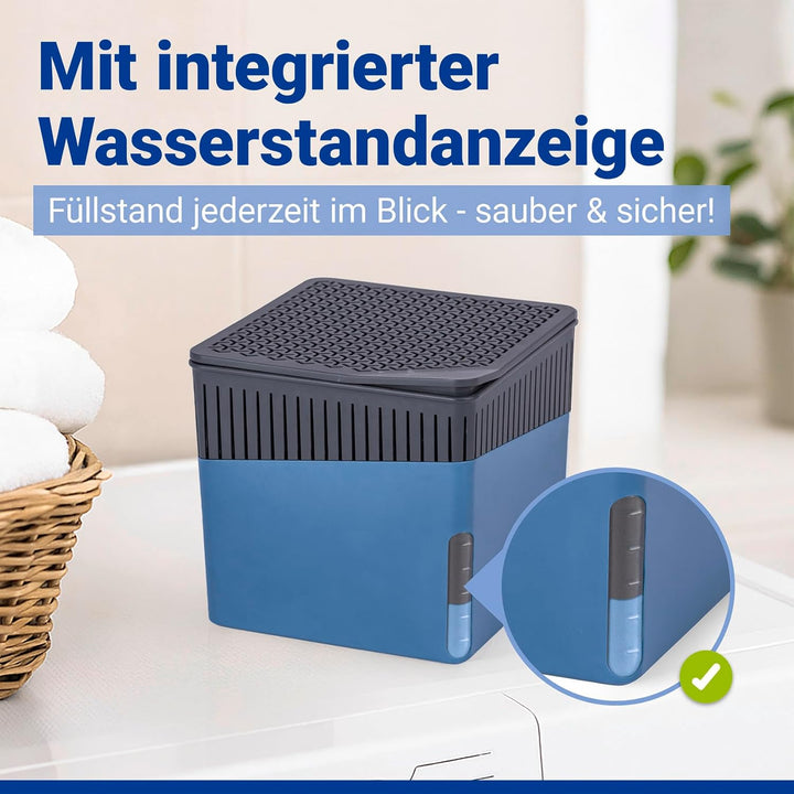 WENKO Raumentfeuchter Mod. Cube, Luftentfeuchter reduziert Schimmel & Gerüche, Auffangschale mit 1 k