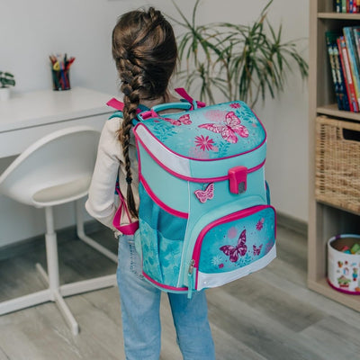 Familando Mädchen Schulranzen 1. Klasse · Scooli Campus Fit Schultasche · ergonomisch & leicht · Kin