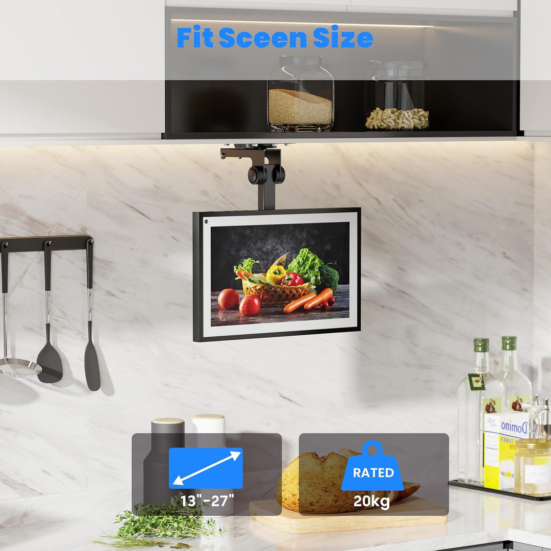 Conecto Deckenhalterung für Fernseher, geeignet für 13-27 Zoll, klappbar, höhenverstellbar, schwenkb