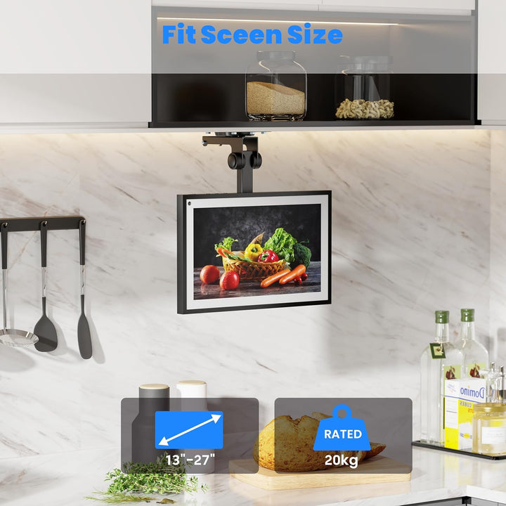 Conecto Deckenhalterung für Fernseher, geeignet für 13-27 Zoll, klappbar, höhenverstellbar, schwenkb