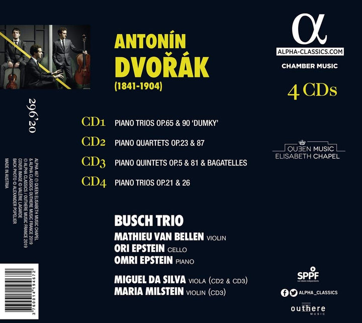 Dvorak: Die Kammermusik Für Klavier und Streicher, Audio-CD