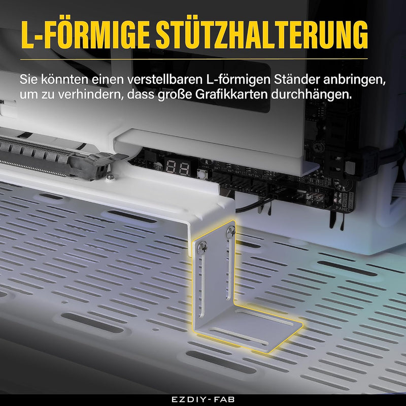 EZDIY-FAB Vertikale PCIe 4.0 GPU Halterung Grafikkartenhalterung,Videokarten VGA Support Kit mit PCI