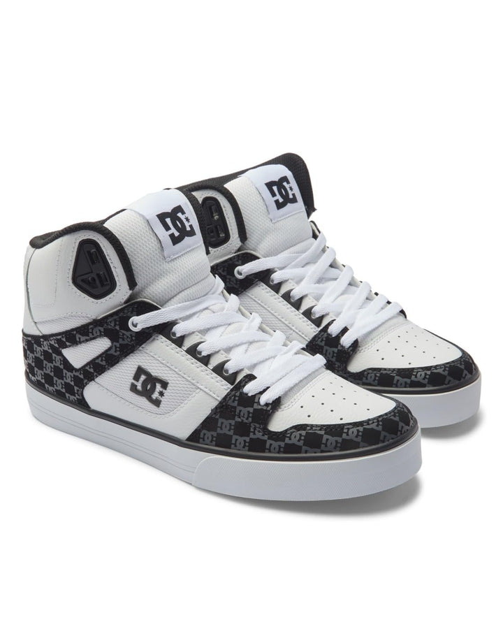 DC Shoes Herren Pure High-top WcSneaker 47 EU Black White Monogram, 47 EU Black White Monogram