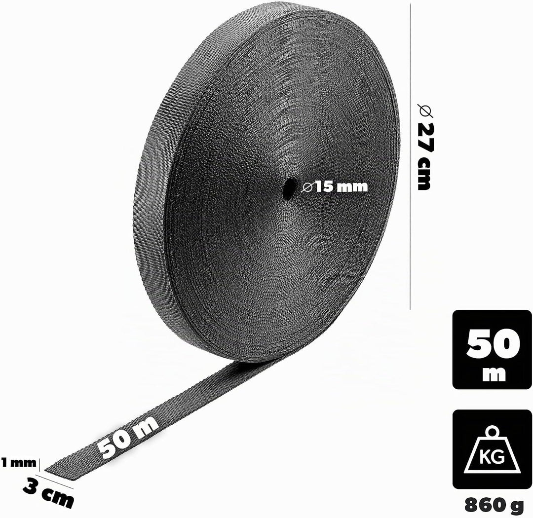 KADAX Baumbindeband 30mm x 50m, Bindeband zur sicheren Befestigung von Bäumen & Sträuchern, Baumbind