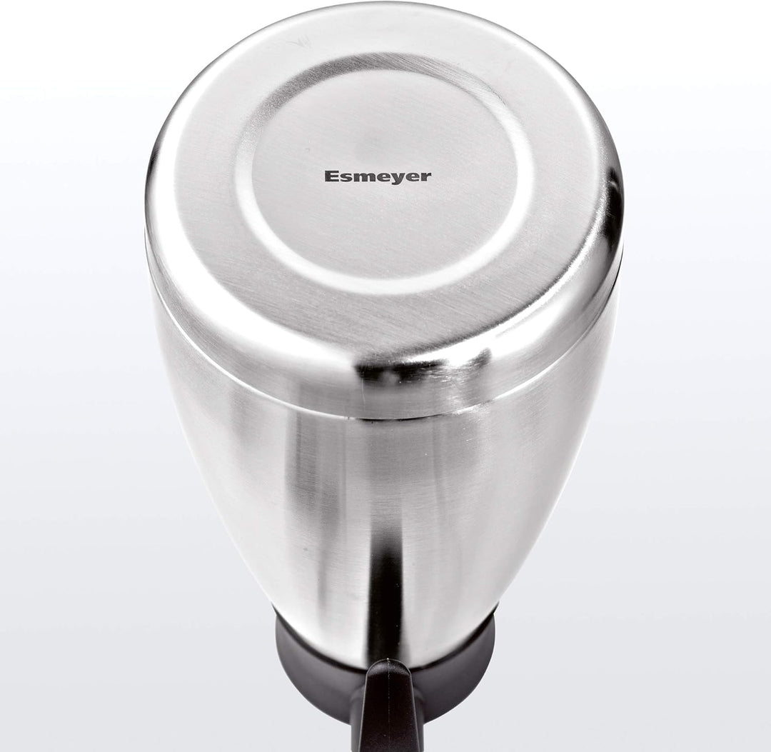 Esmeyer Isolierkanne Thermoart 1,5 Liter, Edelstahl, Silber/schwarz 1500 ml, 1500 ml