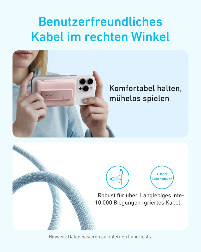 Anker Zolo magnetische Powerbank, 10.000mAh kabelloses tragbares Ladegerät mit 30W Max. Schnellladen