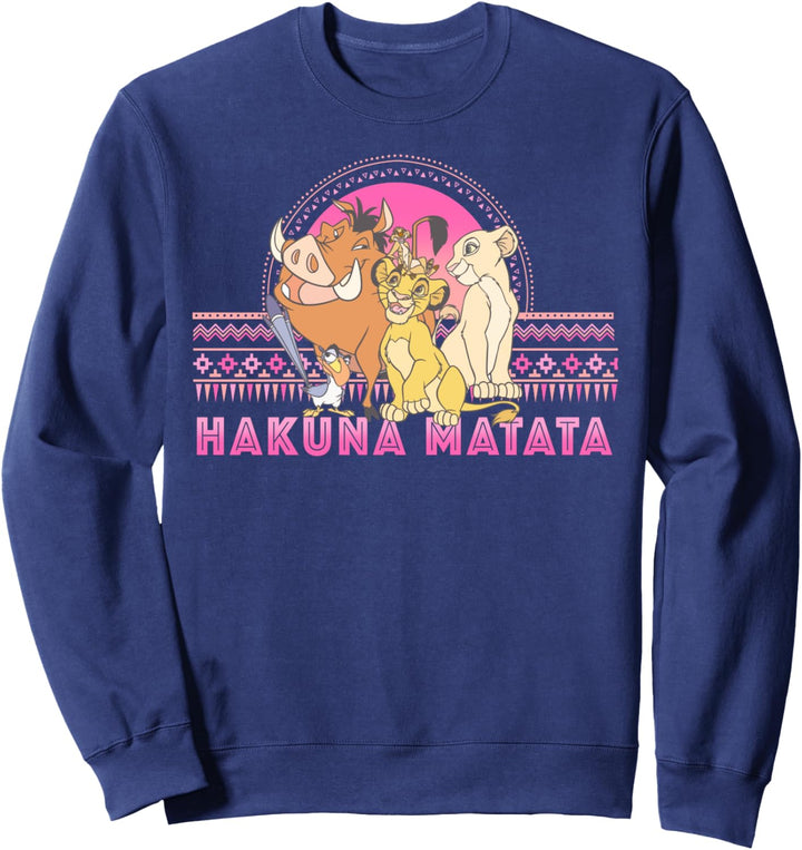 Disney Lion King Hakuna Matata Circle Artsy Portrait Sweatshirt