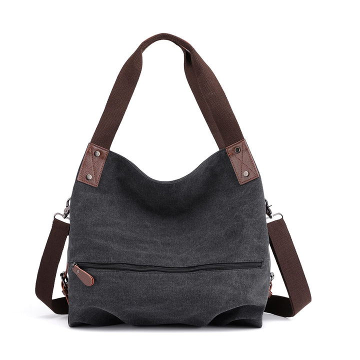 PORRASSO Damen Handtasche Casual Schultertasche Segeltuch Umhängetasche Frauen Hobotasche Crossbody