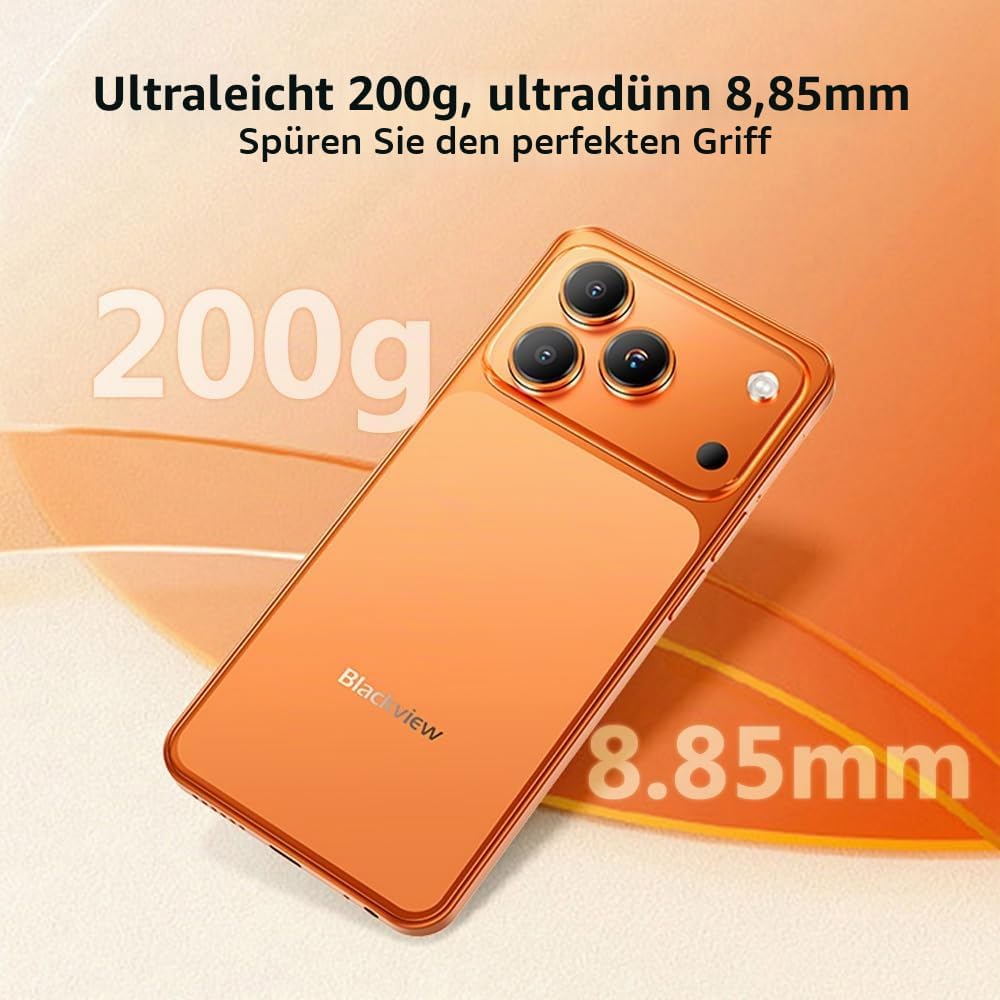 Blackview Wave 7C Handy Ohne Vertrag, Android 16 Smartphone, 16GB+64GB/1TB TF, 6.56" Gemini AI Smart