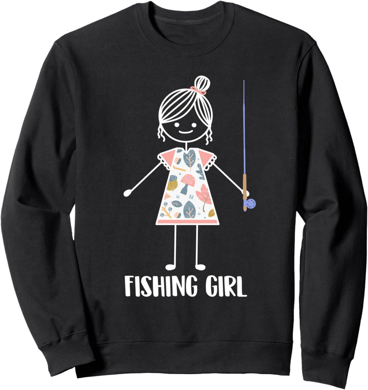 Angeln Fischer Mädchen - Fischen Angler Sweatshirt