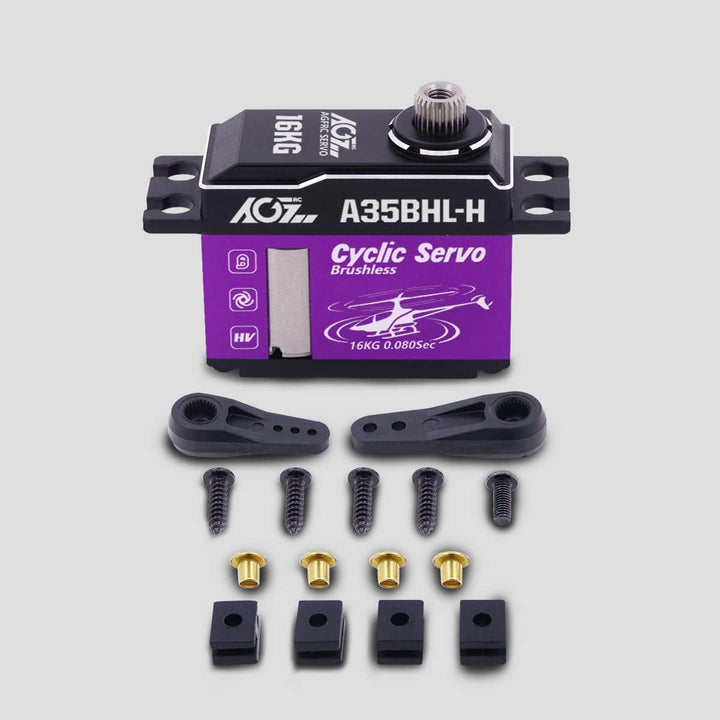 AGFRC Bürstenloses Hohes Drehmoment Zyklus Servo – 16KG HV Full CNC Gehäuse Titan-Getriebe Hubschrau