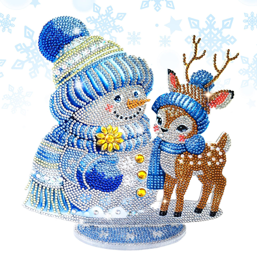 LYLIDIA Diamond Painting Weihnachten Neu Erwachsene Schneemann Ren Beidseitig DIY 5D Weihnachten Dia
