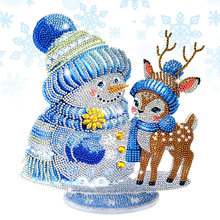 LYLIDIA Diamond Painting Weihnachten Neu Erwachsene Schneemann Ren Beidseitig DIY 5D Weihnachten Dia