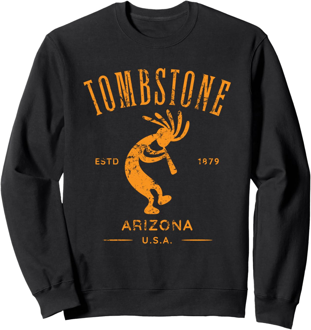 Tombstone Arizona Dancing Kokopelli, Design im Used-Look Sweatshirt