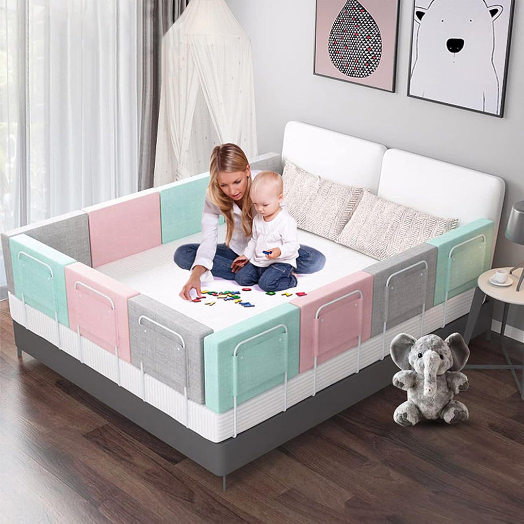 TATIVALO Bettgitter Rausfallschutz, Bettschutzgitter für Kinder, 60cm 5-Loch Höhenverstellbar, Bett