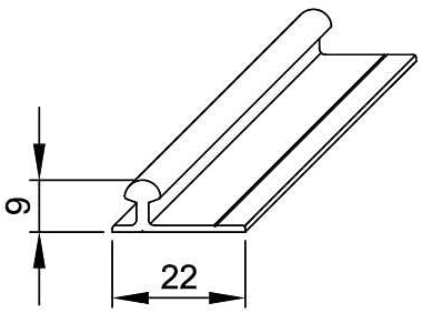 4x einzelne Laufschiene 180 cm zur Ergänzung von Schiebetürbeschlag SLID&