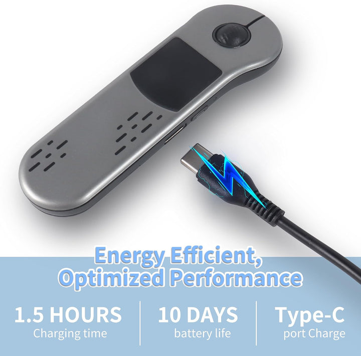 Fingerspitzen Scrolling Mini Bluetooth-Maus,BT5.3+2.4G+USB-C,Drei-Modus+Touchpad,4in1Tragbare Page T