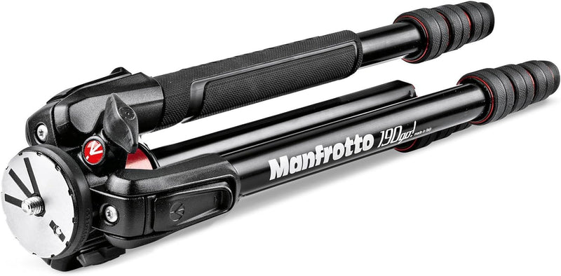 Manfrotto MT190GOA4 Dreibein-Stative, Schwarz Alu Stativ, Alu Stativ