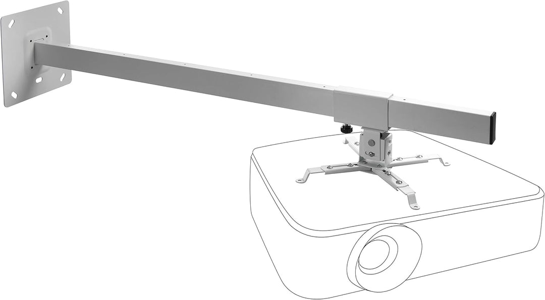celexon Beamer-Wandhalterung MultiCel WM1200 - weiss - Wandabstand bis 120 cm - bis 15 kg - Neig- un
