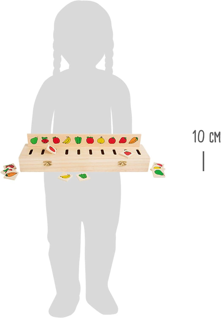 small foot Bildersortierbox aus Holz, mit 50 Symbolplättchen, schult die Form- und Farberkennung, ab